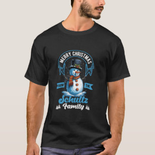Schultz Family Christmas Costume Snowman Matching  T-Shirt