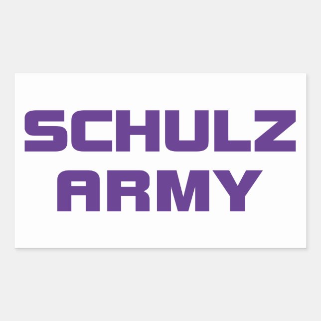 Schulz Army Sticker (Front)