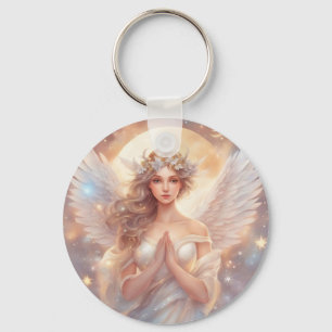 Schutzengel, wasserfarben pastell Gemälde Key Ring