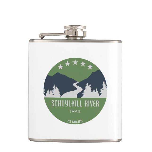  Schuylkill River Trail Hip Flask (Front)