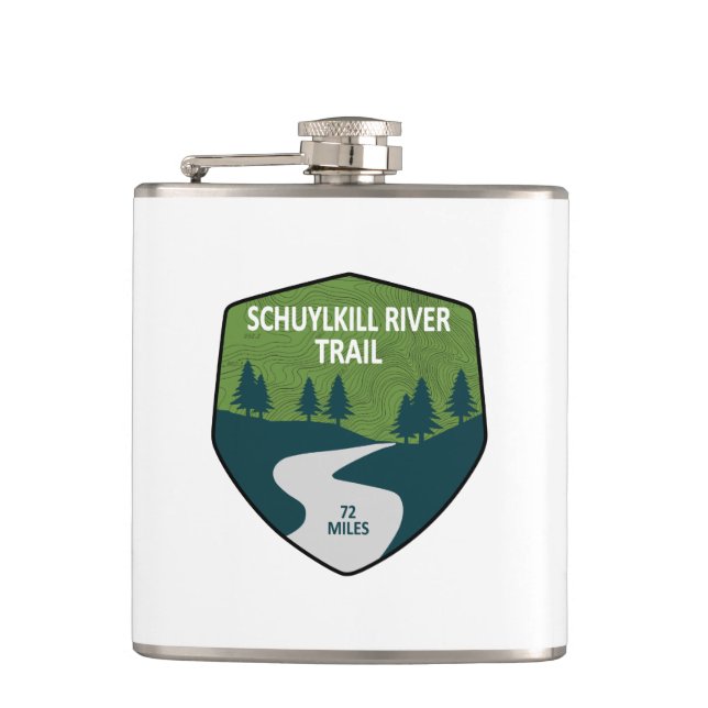 Schuylkill River Trail Hip Flask (Front)