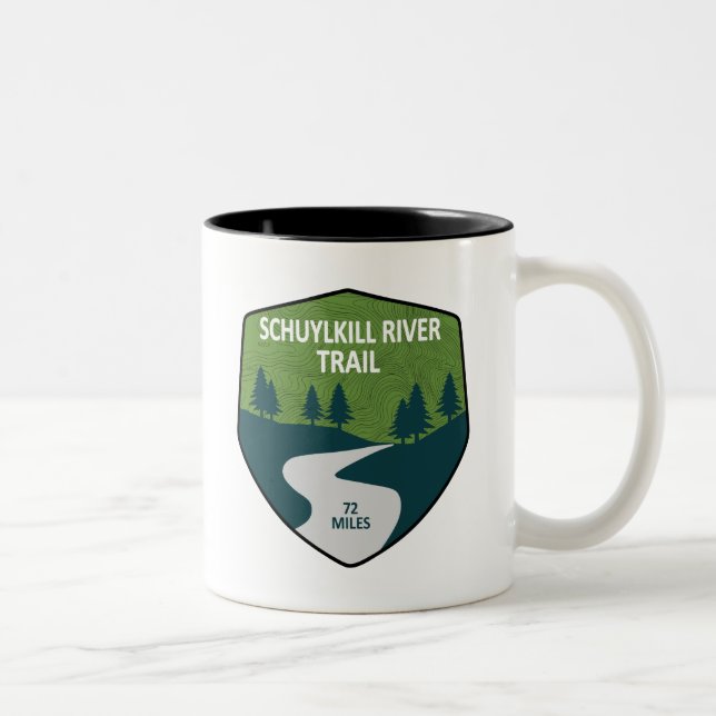 Schuylkill River Trail Two-Tone Coffee Mug (Right)