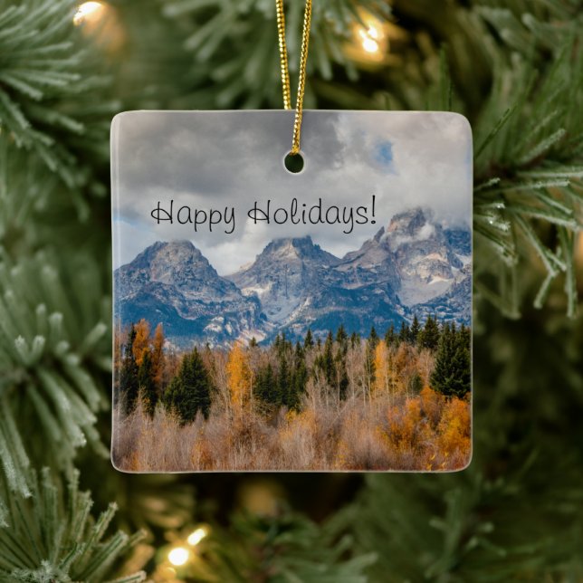 Schwabacher Landing Grand Teton National Park Ceramic Ornament (Tree)