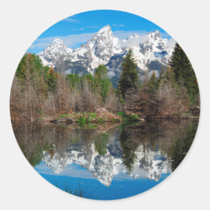 Schwabacher's Landing, Grand Teton Classic Round Sticker