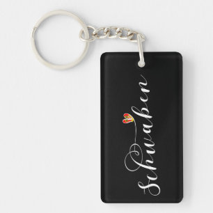 Schwaben Flag Heart, Swabia Key Ring
