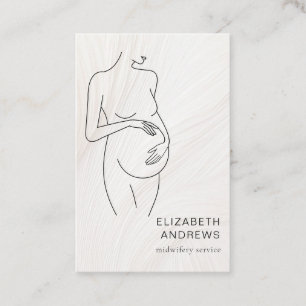 Schwangere, schlicht-moderne Visitenkarte Business Card
