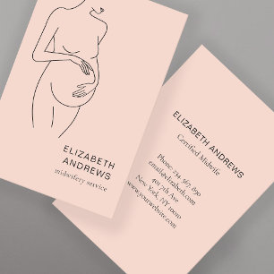 Schwangere, schlicht-moderne Visitenkarte Business Card