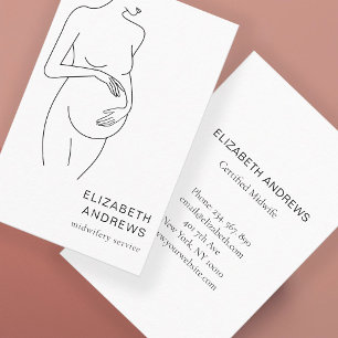 Schwangere, schlicht-moderne Visitenkarte Business Card