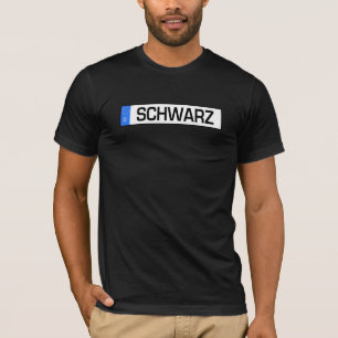 Schwarz Euro plate T-Shirt