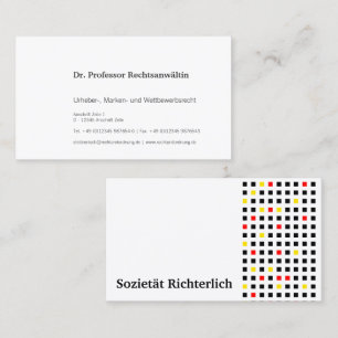 Schwarz Rot Gold  Business Card