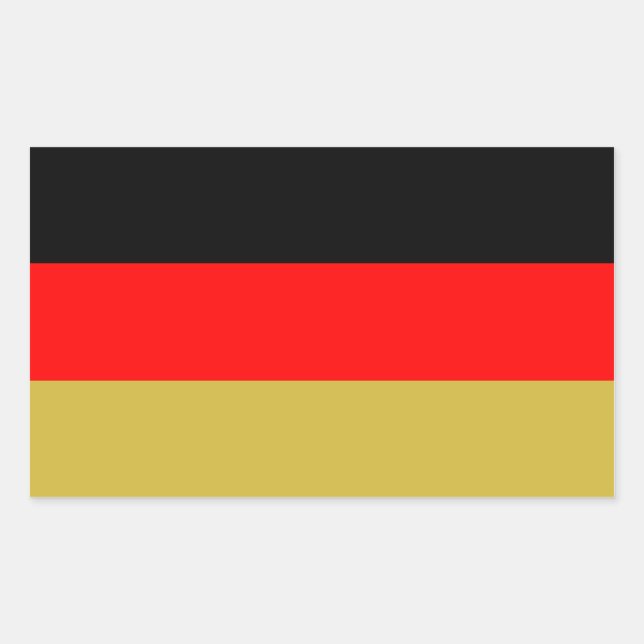 Schwarz-Rot-Gold Flag of Germany Rectangular Sticker (Front)