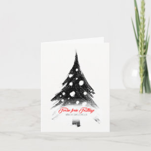 Schwarz weiß, minimal, modern Weihnachtskarten Holiday Card