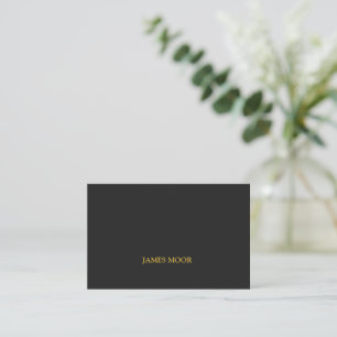Schwarze Visitenkarte mit Goldschrift Business Card