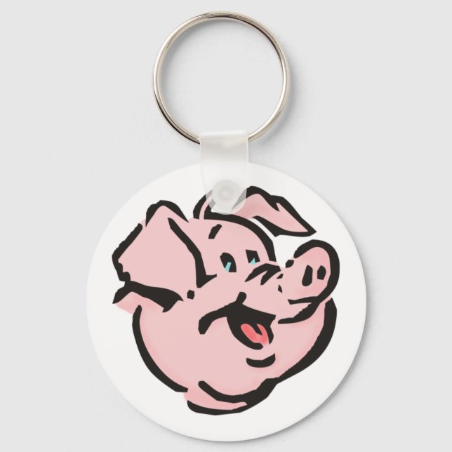 Schwein Sau pig hog Key Ring (Front)