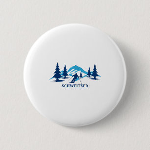 Schweitzer idaho ski resort skiing skier 6 cm round badge