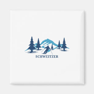 Schweitzer Idaho Ski Resort Skiing Skier  Magnet