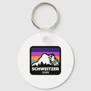 Schweitzer Mountain Idaho Skiing Snowboarding Fami Key Ring