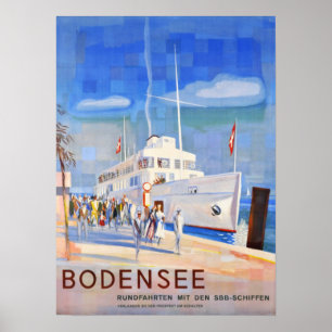 " Schweiz. 1948 - SBB Bodensee Rundfahrten Reise  Poster