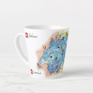 " Schweiz: 2021/heute - 26 Kantone Latte Mug