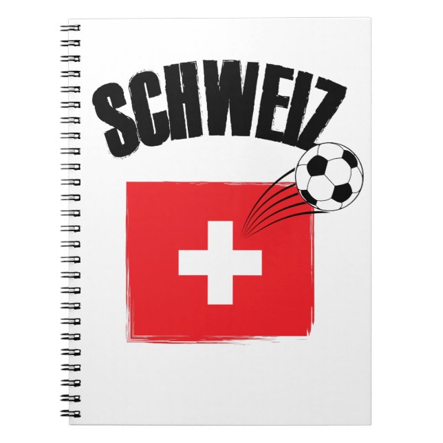 Schweiz Fussball Switzerland Soccer Flag Notebook (Front)