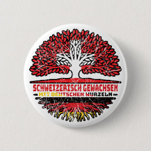 Schweiz Schweizer Deutsch Deutschland Baum Wurzel 6 Cm Round Badge