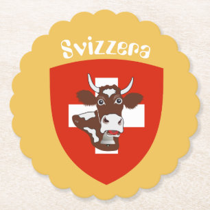 Schweiz Suisse Svizzera Svizra Switzerland Paper Coaster
