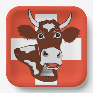 Schweiz Suisse Svizzera Svizra Switzerland Teller Paper Plate