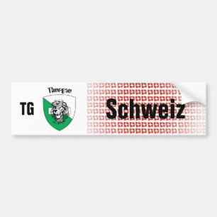 Schweiz Svizzera Suisse Thurgau Autoaufkleber Bumper Sticker