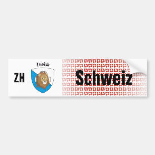 Schweiz Svizzera Suisse Zürich Autoaufkleber Bumper Sticker