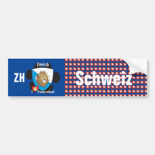 Schweiz Svizzera Suisse Zürich Autoaufkleber Bumper Sticker