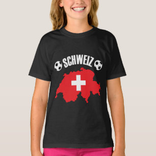 Schweiz Switzerland Map Soccer T-Shirt