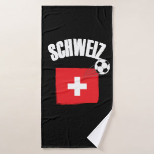 Schweiz Switzerland Soccer Bath Towel