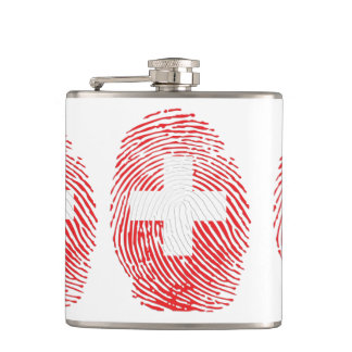 Schweizer Fingerabdruck Hip Flask