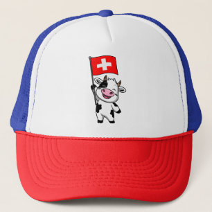 Schweizer Kuh Männer Basic T-Shirt Trucker Hat