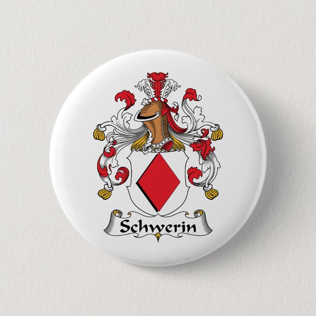 Schwerin Family Crest 6 Cm Round Badge (Front)