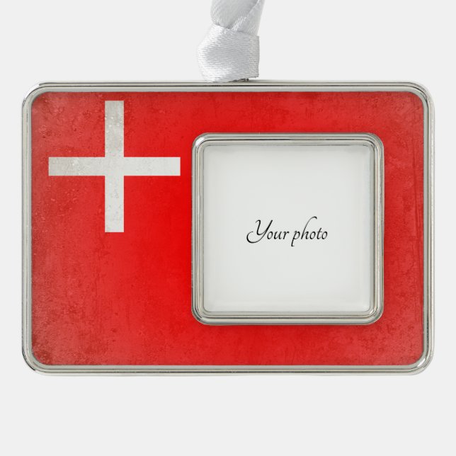 Schwyz Silver Plated Framed Ornament (Front)