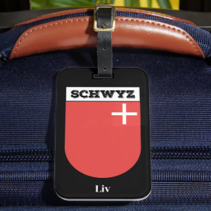 Schwyz, Switzerland Swiss Cantons Coat of Arms Luggage Tag