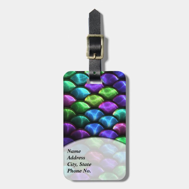 Sci-Fi 2 Armour Luggage Tag Options (Front Vertical)