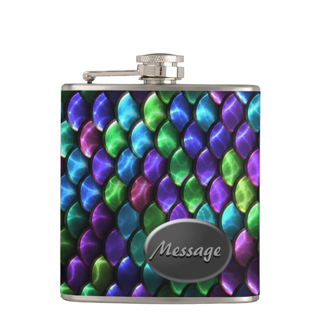 Sci-Fi Armour 2 Wrapped Flask (Front)