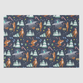 Sci-Fi Christmas | Big Foot, Aliens, & Reindeer Tissue Paper