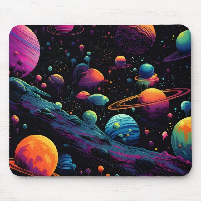 Sci-Fi Colour Space Mouse Pad (Front)