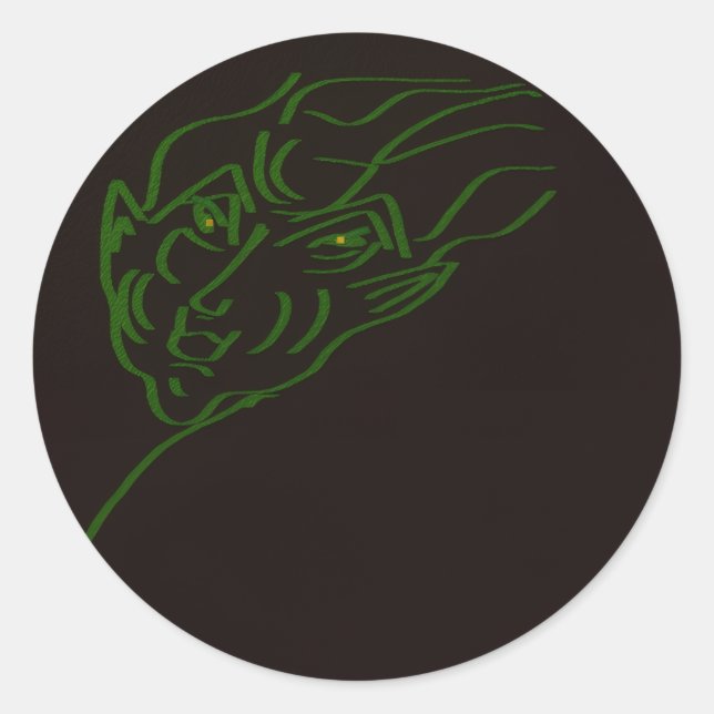 Sci-fi Creature   Classic Round Sticker (Front)