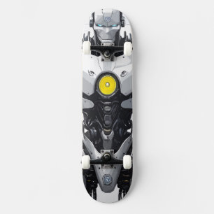 Sci-Fi Cyborg Android Mecha Comic Art Skateboard