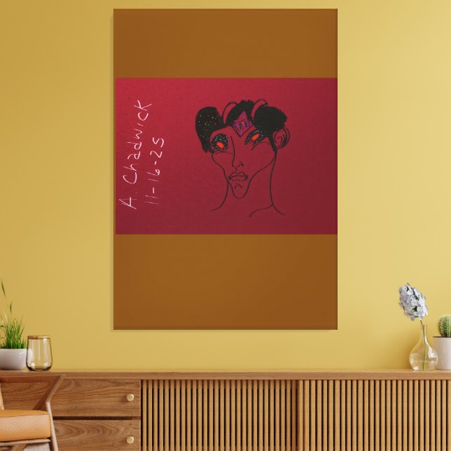 Sci-fi Demon Hunter Countess  Canvas Print (Insitu(LivingRoom))