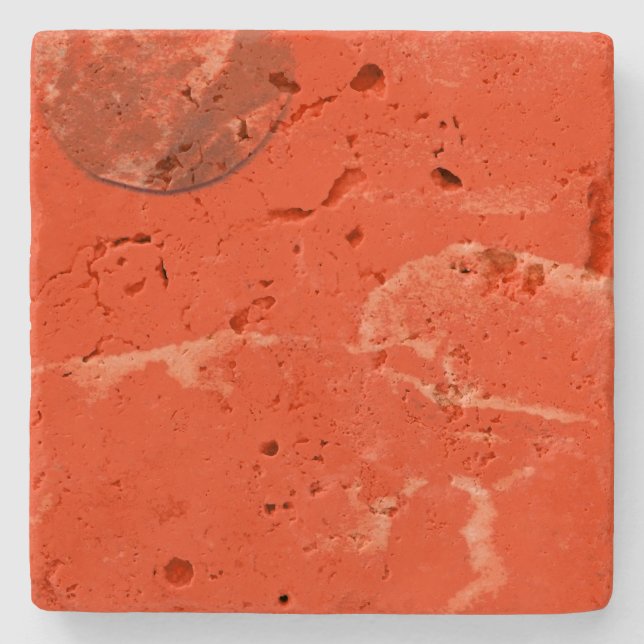 Sci-Fi dying sun, low orbit over hot alien planet Stone Coaster (Front)