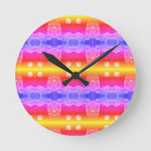 Sci-Fi - fantasy alien space planet worlds Round Clock