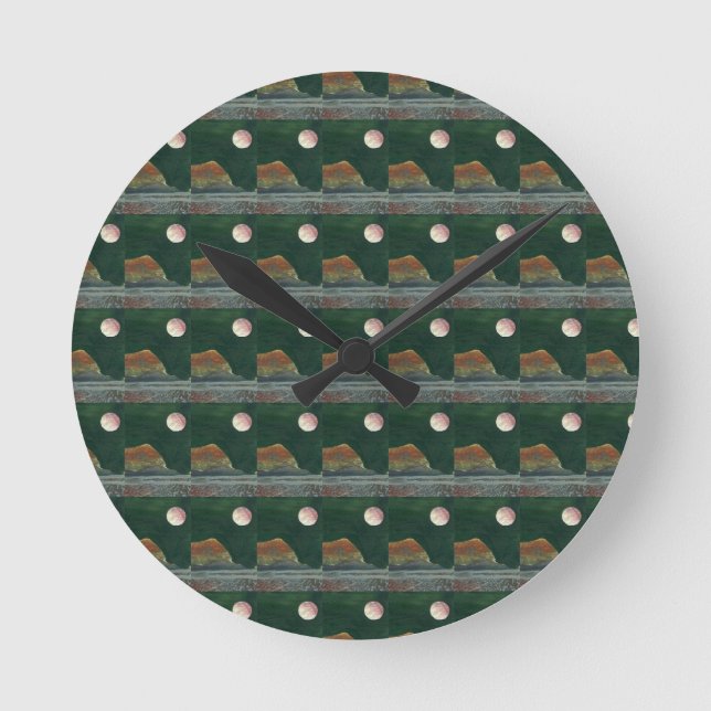 Sci-Fi - fantasy alien space planet worlds         Round Clock (Front)