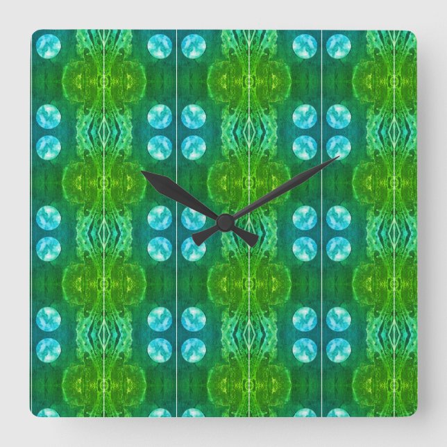 Sci-Fi - fantasy alien space planet worlds         Square Wall Clock (Front)