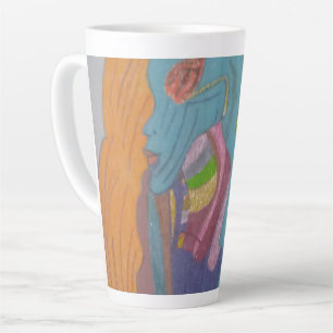 Sci-fi Fantasy Female Creature Latte Mug