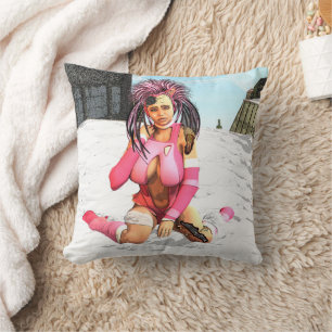 Sci Fi Female Cyborg Cushion